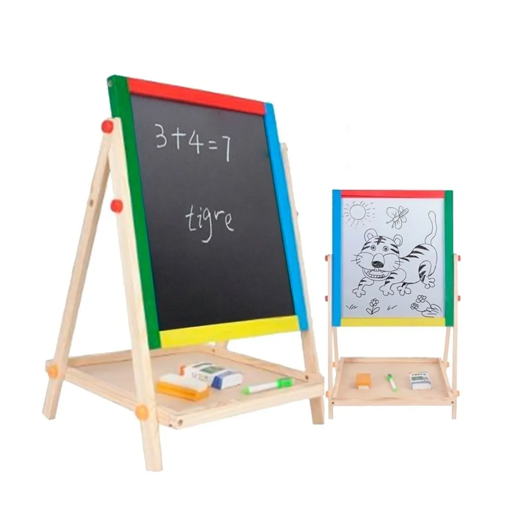 2 piezas de pizarra de color pizarra de mensajes, adornos para niños,  Pizarrones para niños, pizarra de mesa para niños, pizarra de madera con  base