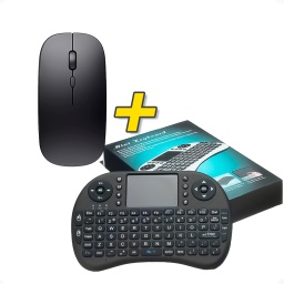 Mini teclado Bluetooth + Mouse Delgado Negro