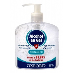Alcohol Antibacterial Gel Oxford C/Dosificador 280Ml
