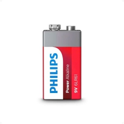 Pila Batera Alcalina 9V Philips (1 Uni) 6LR61