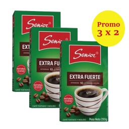 CAFE SENIOR EXTRA FUERTE 250 GRS. 3 X 2