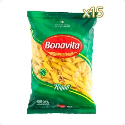 Pasta Rigati Bonavita 500 Gramos X 15 Unidades