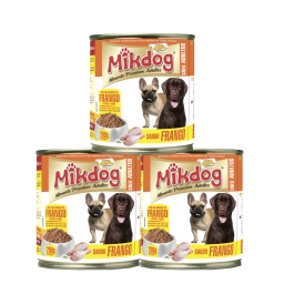 Alimento Húmedo En Lata Para Perros Mikdog Pack X3
