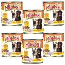 Alimento Húmedo En Lata Para Perros Mikdog Paxk x6