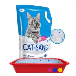 Kit Sanitario Para Gatos Bandeja Sanitario + Cat Sand 3.8lt