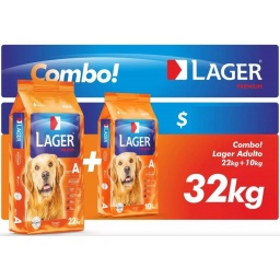 Alimento Lager Premium Para Perro Adulto 22 Kg + 10 Kg