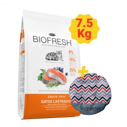 Alimento Para Gato Castrado Super Premium Natural 7.5kg Biofresh +  Regalo