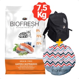 Alimento Para Gato Castrado Super Premium Natural 7.5kg Biofresh + 2 Regalos