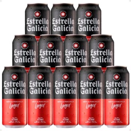 Cerveza Estrella Galicia Lata 473 Ml Pack x12