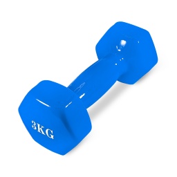 Mancuerna de Hierro forrada en PVC 3Kg Fitness Crossfit